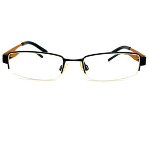 Charmant Eyeglasses AB3104 BK 50-18-135 Titanium Bronze Half Rimless H19064